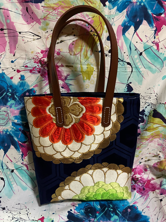 アンズルーム☆ハンドメイド☆ちょっと豪華な小さめ トートバッグ 