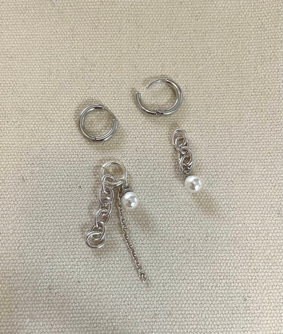 Mixチェーンピアス 3枚目の画像