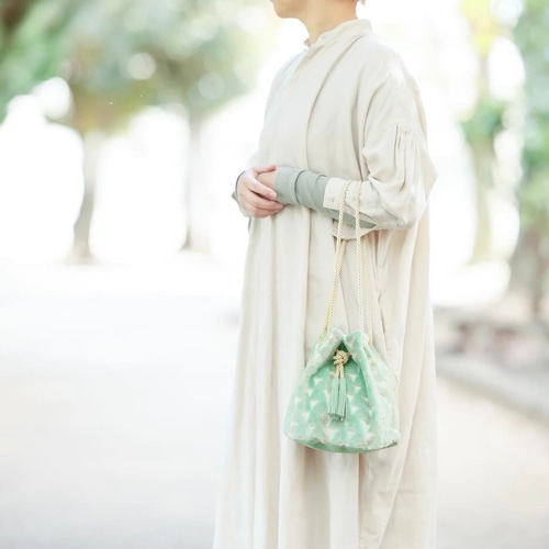 金華山巾着 ＜月兎 ツキウサギ＞ 2Way ショルダー バッグ パイルジャ