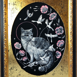 大西洋介作 猫アクリル画 Amazon.co.jp: ! 猫 絵画 アクリル画 イ 油絵 立体アート : おもちゃ