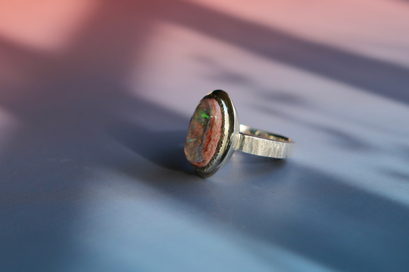 ⭐︎ Cantera Opal  ring ⭐︎ 母岩付きオパール 3枚目の画像
