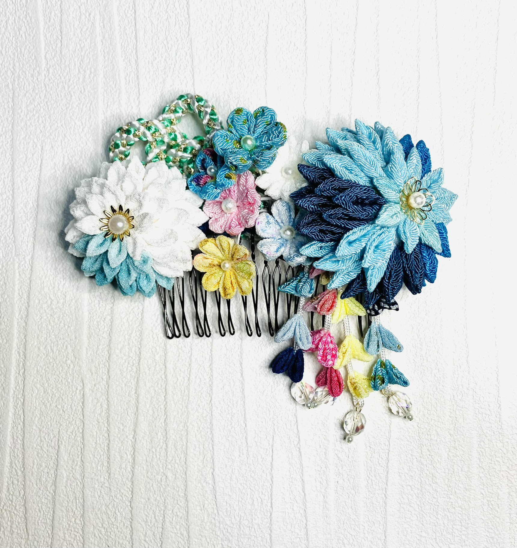 アンティーク  つまみ細工 櫛 くし