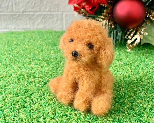 な*の様 お値下げ！国内人気作家様　ハンドメイド　ぬいぐるみ　トイプードル赤ちゃ 楽天市場】リアルな おすわりトイプードル手作りキット 羊毛
