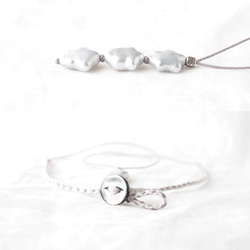 Natural Pearl Pendant -light silver- 4枚目の画像