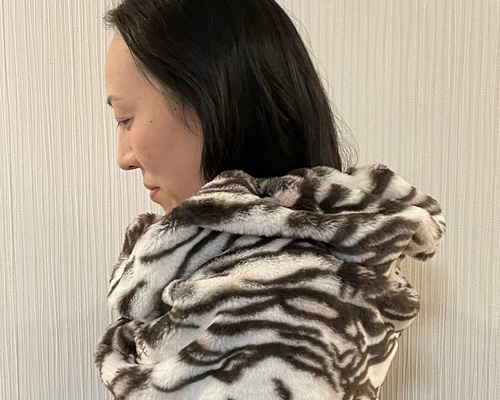 かぶるだけ！3way カメレオンスヌード・ファー＆ボア】Mサイズ/防寒