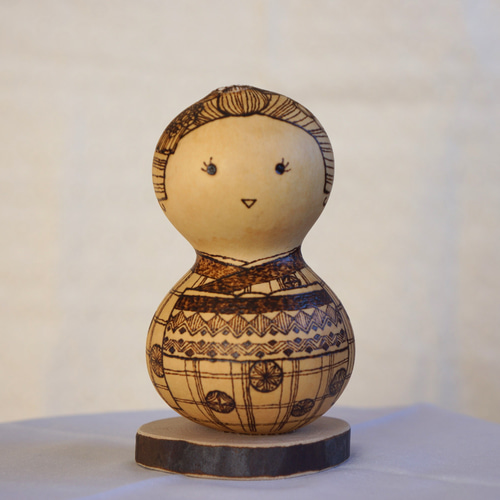 ひょうたんアート 和装 町娘 立体・オブジェ gane工房 通販 16931080