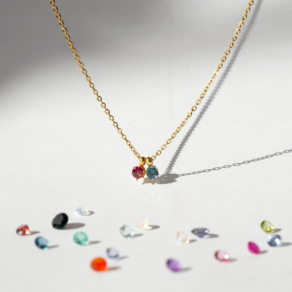 【選べる誕生石】クリスタルフラワーと一粒天然石のピアス　クリア　ギフト　シンプル　サージカルステンレス　　母の日 17枚目の画像