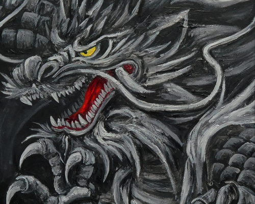 油絵 絵画 【黒龍】 絵画 HR 通販 16931373｜Creema(クリーマ)