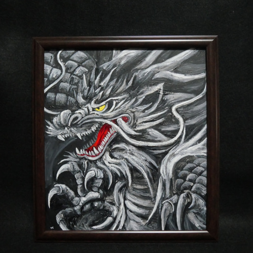 油絵 絵画 【黒龍】 絵画 HR 通販 16931373｜Creema(クリーマ)