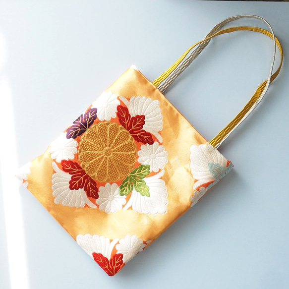 西陣織】帯リメイクバッグ（伝統工芸/着物リメイク/着物バッグ/一点物