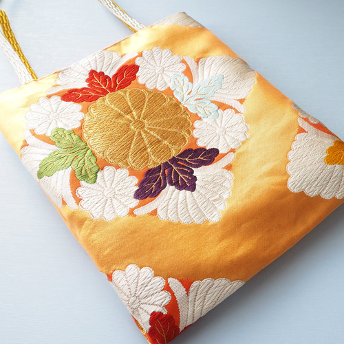 西陣織】帯リメイクバッグ（伝統工芸/着物リメイク/着物バッグ/一点物