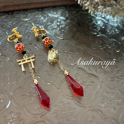 cenote e0504 【シルバーアクセサリー】 和柄 天狐面ピアス