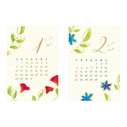 2024年 季節の輝き/月齢　ミニ卓上カレンダー<送料無料＞ 3枚目の画像