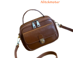 日本製 ！今人気の可愛いい牛革ショルダーバッグ斜め掛け2way