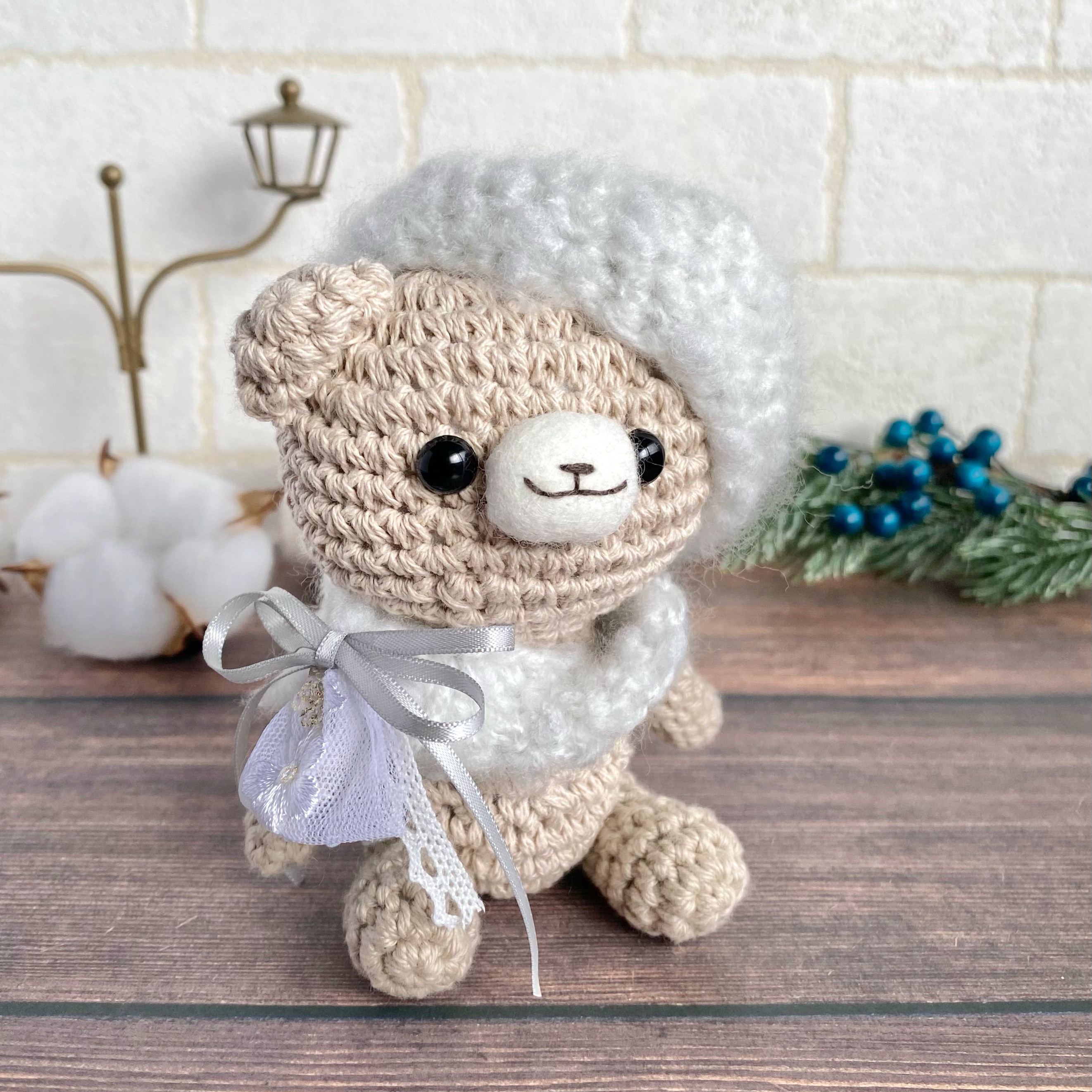 あみぐるみクマのぬいぐるみセット （編みぐるみ＜くまのプー