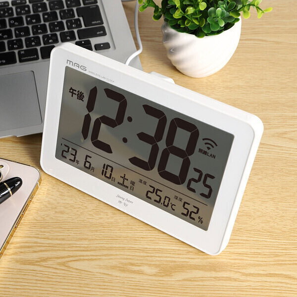 【名入れ】開業・開院・開店祝い 共に時を過ごす Wi-Fi クロック セットレス