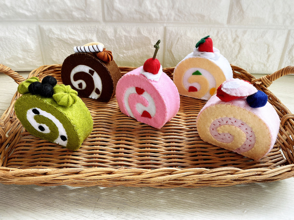 えりろう様確認用 フェルトケーキ おままごと フェルトのケーキ屋さん (C373） | 型紙、パターン専門