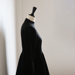 【尺寸可以選擇！ ] WHOLEGARMENT 圓領洋裝 [黑色] 第7張的照片