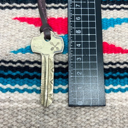 真鍮　ブラス　アメリカ　ヴィンテージキー　鍵　ネックレス　ペンダント　# インディアンジュエリー　ネイティブアメリカン 5枚目の画像