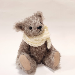 ピンクのうさぎ☆毛先が濃いピンクに染まったモヘア 20cm テディ