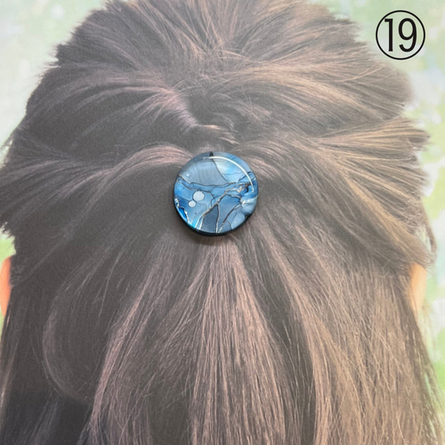 アルコールインクアートヘアゴムorポニーフック ポニーフック  