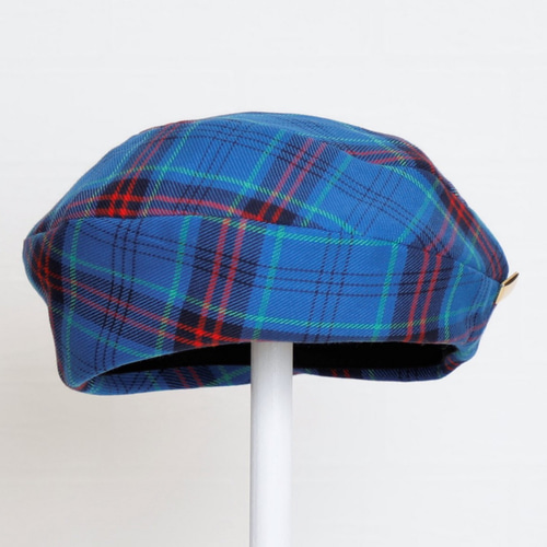 58cm 手洗い可能 サニーサークルベレー 青 タータンチェック チェック