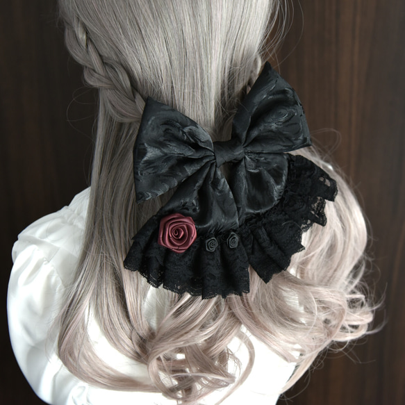 2wayリボン【月夜の晩餐会】◇ブローチ＆髪飾り ブローチ RAGAMUFFIN