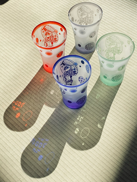 浮世絵グラス【玉や】ꫛꫀꪝ✧‧˚ 4色【受注制作】 3枚目の画像