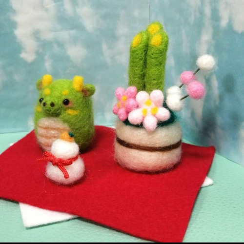 羊毛フェルト お正月 門松 羊毛フェルト 秋都 通販 16932992｜Creema