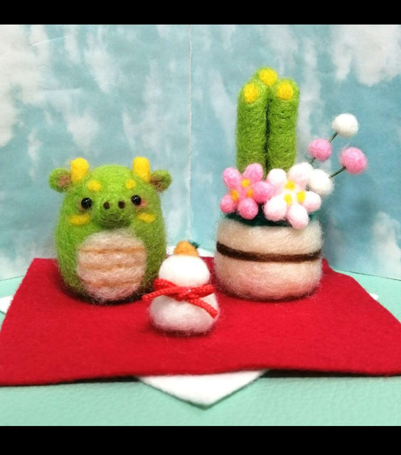 羊毛フェルト Xmas お正月 門松 飾り 保育 雑貨 小物 冬