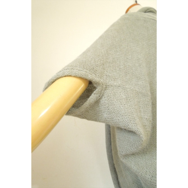 bighug アンゴラ ショールカーディガン●チャコールブラウン