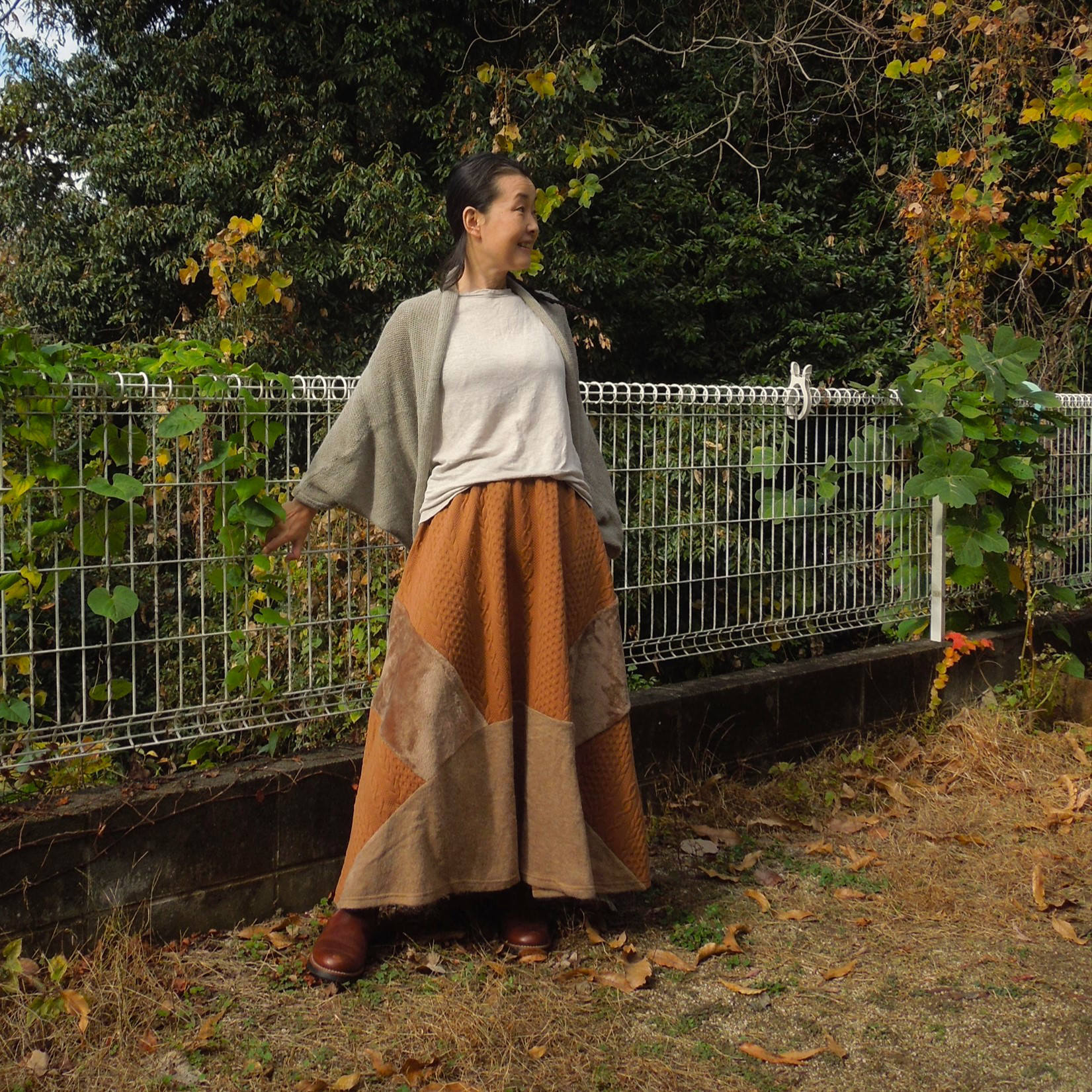 bighug アンゴラ ショールカーディガン●チャコールブラウン