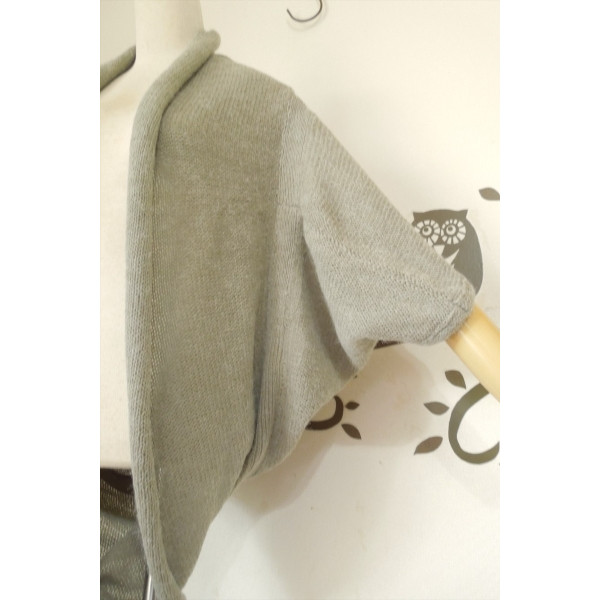 bighug アンゴラ ショールカーディガン●チャコールブラウン