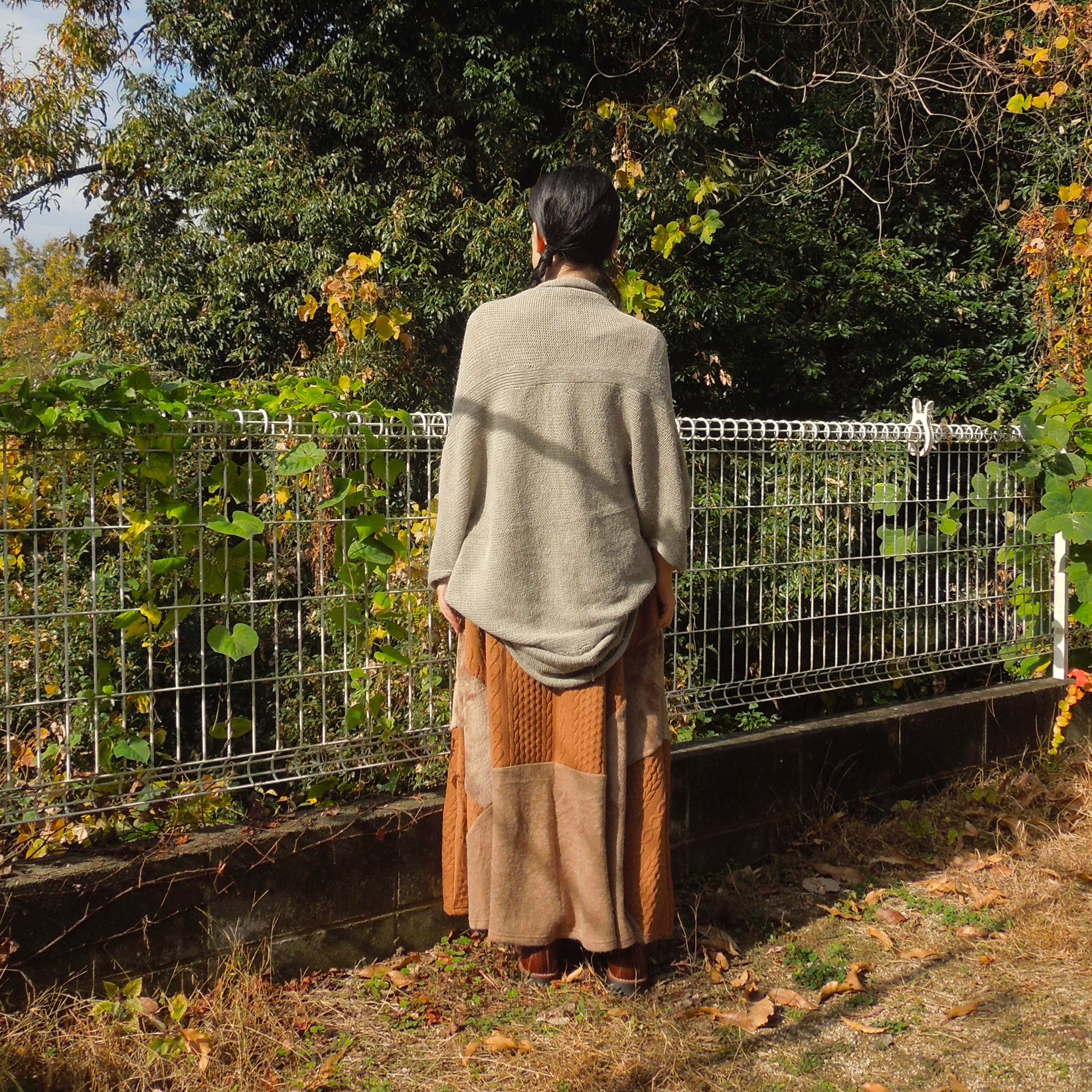 bighug アンゴラ ショールカーディガン●チャコールブラウン