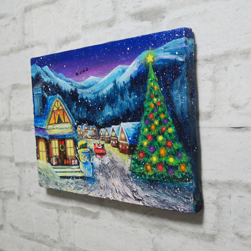 油彩画　Xmas tree Zentangle Christmas Tree Painting | Abstract Acrylic
