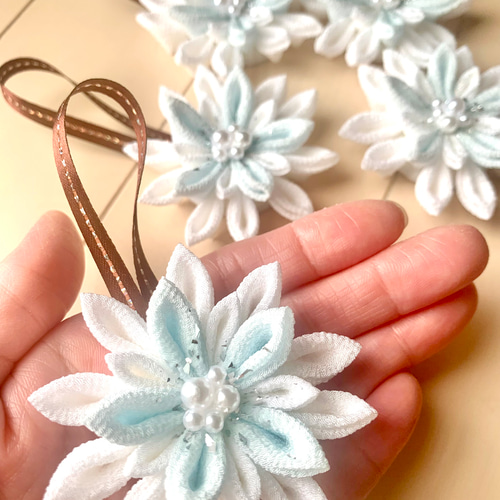 つまみ細工クリスマスオーナメント 雪の結晶2023Ver. その他インテリア