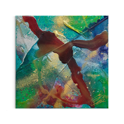 A-140/24】抽象画 風景画 夜空 宇宙 原画 絵画 キャンバス 真作