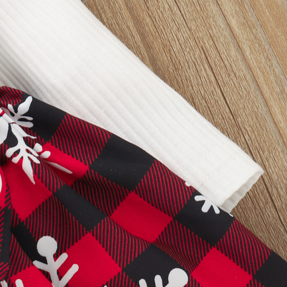 大人気　ワンピース　クリスマス　ターバン付き赤チェック　かわいいXmas 3枚目の画像