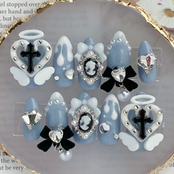 ❥ オーダー ❥ ネイルチップ ジェルネイル サブカル 天使界隈 量産型 現品 328256c5e8195262dee0103f2ba732