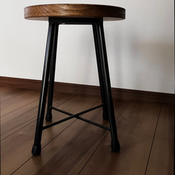 ラウンドスツール　Flower stand φ300 H410 cafe stool 3枚目の画像