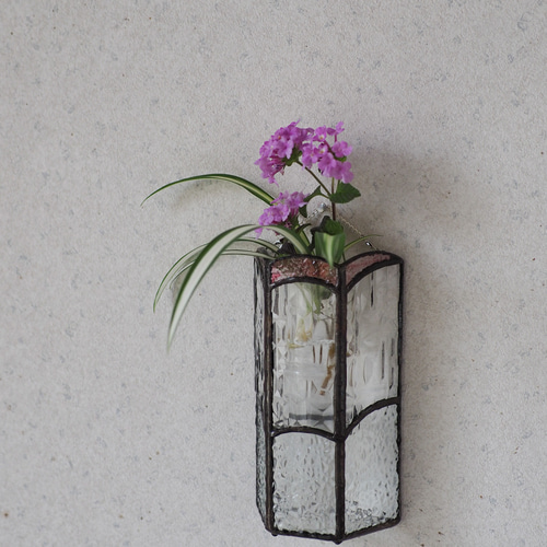 ステンドグラス一輪挿し/ピンク」花器 花瓶 インテリア雑貨 ステンドグラス一輪挿し/ピンク」花器 花瓶 インテリア雑貨