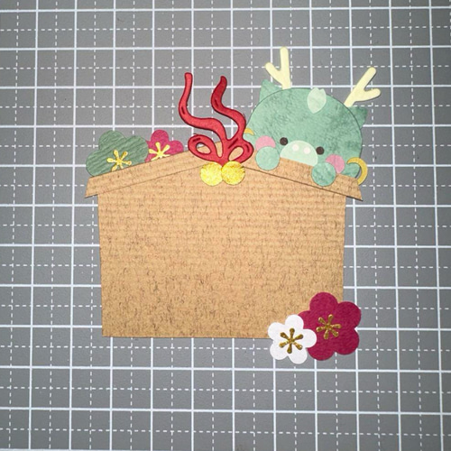 ミニ絵馬メッセージカード ダイカット ペーパークラフト10枚400円です