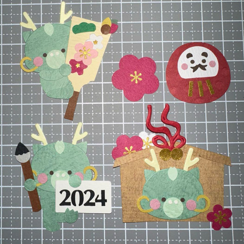 クラフトパンチ ペーパークラフトパンチ お正月 2024 辰年 セット 