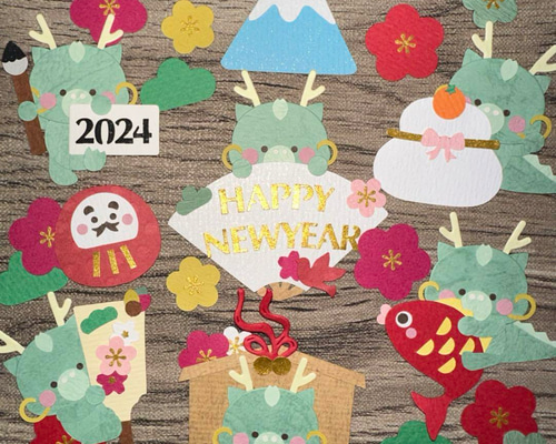 2024 ハンドメイド・手芸 ☆オーダー受付中☆新年セット①☆お正月☆着物☆