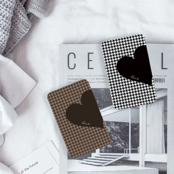 Big Heart♡千鳥格子 モバイルバッテリー モバイルバッテリー・充電器