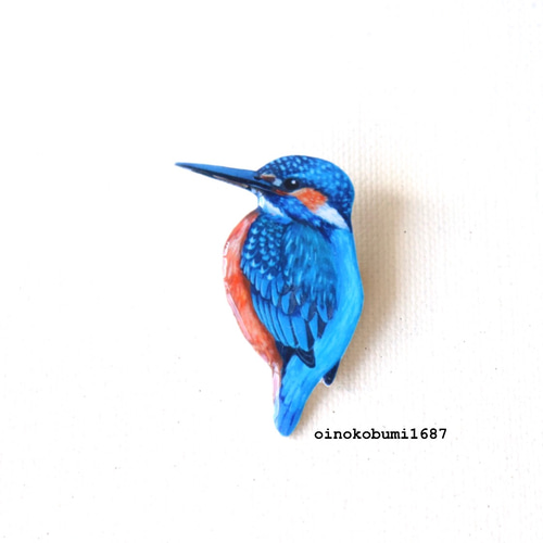 再販】カワセミブローチ 小鳥 青い鳥 野鳥 バード ブローチ