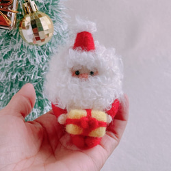 モコモコおひげのサンタクロース 受注制作 羊毛フェルト makinosu