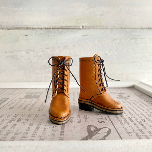 ネオブライス ピュアニーモ レースアップロングブーツ ステッチ&ヒール