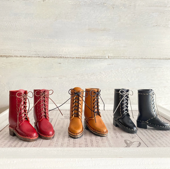 ネオブライス ピュアニーモ レースアップロングブーツ ステッチ&ヒール