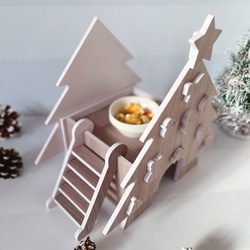 クリスマスツリーハウス 21cm×13.2cm×22cm / ハムスター小動物洗えるハウス巣箱クリスマス 3枚目の画像